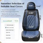Coverado Seat Covers, Car Seat Cover Front Seats, Luxury Faux Leather Seat Cover, Black and Blue Seat Cover, Car Seats Protectors Waterproof, Automotive Seat Covers Universal Fit for Most Cars - Image 7