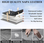 Coverado Car Seat Covers Full Set, Seat Covers for Cars, Car Seat Cover, Car Seat Protector Waterproof, Leather Car Seat Cushion, Universal Car Interior Covers Seat Protectors for Most Cars Gray - Image 6