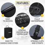 MIDABAO 20 Cubic Waterproof Duty Car Roof Top Carrier-Car Cargo Roof Top Bag, Waterproof & Coated Zippers includes Anti Slip Mat with or without Racks (20 Cubic Feet) - Image 6