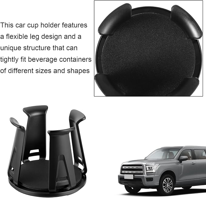 Amaxiu 2 Pcs Car Cup Holder Expander, Adjustable Cup Holder for Cars Automotive Slim Can Cupholder Insert Adapter with Self-Adhesive & Suction Cups Secure Drink Holders for Car SUV Truck - Image 7