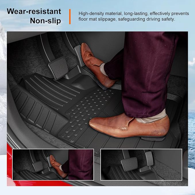 powoq Floor Mats Compatible with 2023-2026 Honda CRV Upper Deck Hybrid | TPE All Weather Replacement for 2023-2026 CRV Accessories (Fit 23-26 Hybrid Upper Deck, Trunk Mat+Backrest Mats+Floor Mats) - Image 4