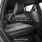 EKR Rav4 Seat Covers Custom Fit for Toyota Rav4 (Hybrid) Woodland/Limited 2026,Waterproof Leather Car Seat Cover Full Set for SUV,Faux Leather(Black/Gray) - Image 6