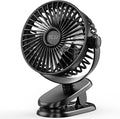 Portable Clip on Fan, Rechargeable Stroller Fan, USB Desk Fans With TYPE-C Port 5200 mAh Battery Operated 3 Speed 360° Rotatable Personal Small Mini Table Fan for Pram Car Seat Crib Golf Cart Camping by TCJJ