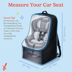 J.L. Childress Padded Backpack Car Seat Travel Bag - Ultimate, Black | Properly protects & fits most infant carriers, car seats & boosters for gate or baggage check to make airport days easier - Image 3