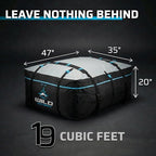 Rooftop Cargo Carrier 19 Cu Ft, Waterproof Soft Shell Roof Bag | Heavy Duty Car Top Luggage Cargo Bag with Patented Door Hooks, Protective Mat and Storage Bag (47 x 35 x 20 in, XL) - Image 3