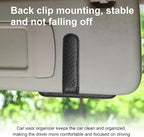 Augeny Car Sun Visor Organizer, Auto Visor Organizer and Storage, Registration and Document Holder, Vehicle Accessories for Sunglasses Document Card Pen Driver License (Carbon Fiber Black) - Image 6