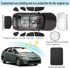 TINGLU Window Shades for Toyota Prius Hatchback 2010-2015 (Not for Prius C or Prius V) 10PCS Accessories Full Windows Rear Triangular Windshield Sun Shade Sun UV Rays Privacy Protection for Camping - Image 3