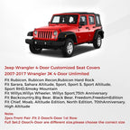 Huidasource Front Seat Covers for Wrangler JK 2007-2017 (Front Pair/Black&Red) - Image 6