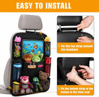 ULEEKA Car Backseat Organizer with 10" Table Holder, 9 Storage Pockets Seat Back Protectors Kick Mats for Kids Toddlers, Travel Accessories, 2 Pack (Black) | Car Organizers and Storage Kick Mats Back Seat Protector w/ Touch Screen Tablet Holder for Kid... - Image 6