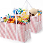 Lifewit Extra Large Tote Bag, Reusable Grocery Bags with Metal Wire Frame and Handles by Lifewit