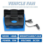 12V Car Fan,2 Speed Electric Cooling Fan | Blue Portable Cold Air Fans with Car Cigarette Lighter Plug,Squirrel Cage Fan for All Vehicles,Car Amplifier Cooling Fans - Image 2