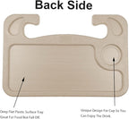 Steering Wheel Tray,Car Table Food Trays for Eating,Laptop Mount,Cars Desk for Driver,Fit Most Auto Vehicle Steering Wheels (Beige, Medium) - Image 4