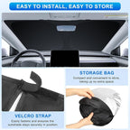 INSAUTO Custom Fit Windshield Sun Shade for Infiniti QX80 2014-2024 | Foldable Front Window Sunshade Car Accessories, UV & Heat Reflector, Keeps Interior Cool, Includes Storage Bag - Image 4