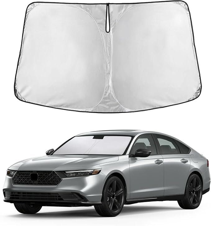 EcoNour Windshield Sunshade Compatible for Honda Accord 2023-2024 2025 2026 | Sun Visor for Front Windshield & Window Sun Shade Cover, UV Heat Blocker & Protector, Car Accessories by EcoNour