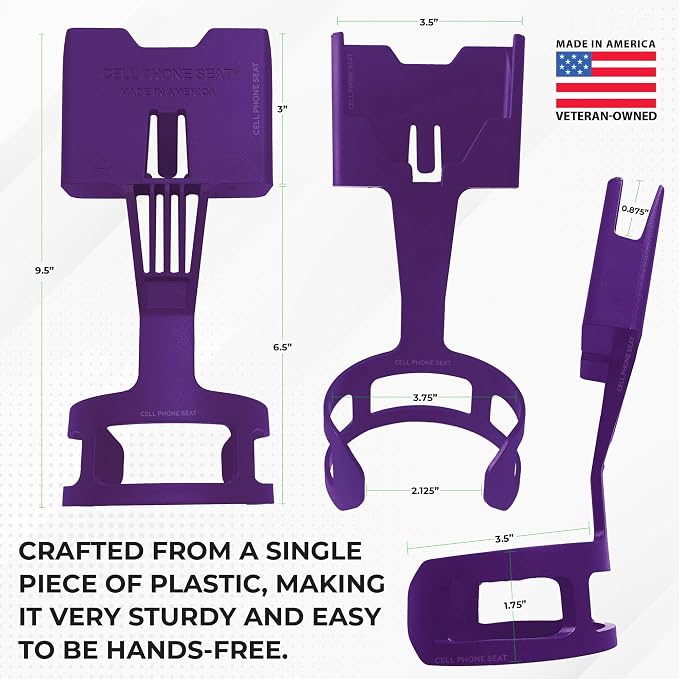 Cup Holder Phone Holder Mount for Car - Universal Adjustable Expander Cradle Hands-Free Driving - Compatible with All Smartphones Car Mount for iPhone Samsung Google Android Mobile Accessories Purple - Image 5
