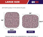 GVEN Windshield Sun Shade Car Sunshade Truck Accessories Large-Size Front Window Shades Windshield Cover Visor for Full-Size MPVs, Vans, Trucks, SUVs, Tesla (Pink Leopard, L) - Image 2