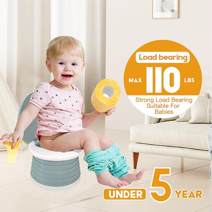 SunnySmile,Travel Potty,Car Potty for Toddler,Portable Toilet for Kids | Portable Toilet for Kids with 45 Liners,for Toddler Travel, Camping, Foldable, Indoor/Outdoor Use - Image 2