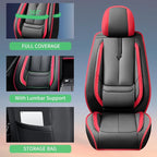 Fit Kicks Car Seat Covers for Nissan Kicks 2018-2024 2025 2026 -Upgraded Premium Waterproof & Breathable Leather,Airbag Compatible,All-Weather Seat Cushion Protector,2 Front/Black-Red - Image 8