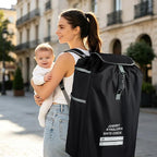 Stroller Bag for Airplane Gate Check, Universal Stroller Travel Bag & Car Seat Bag for Air Travel, Foldable Water Resistant Travel Essentials with Adjustable Shoulder Straps,Black - Image 7