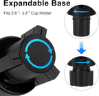 Car Cup Holder Expander, Large Cup Holder Extender for Car | Water bottle Holder Adapter with Adjustable Base Fits Yeti, Hydro Flask 24/32oz, Big Water Bottles in 3"-3.9", Black - Image 3