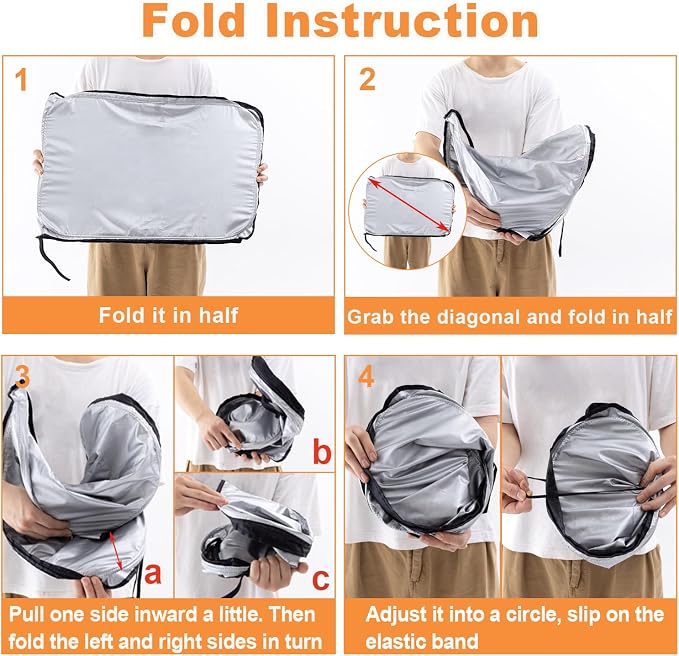Windshield Sun Shade for Jeep Wrangler JK 2007-2018, Foldable Heat Shield with UV Protection, Custom Fit for 2/4 Door Models, Car Window Visor Accessories - Image 8