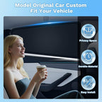 KUST Car Window Shades for Toyota Corolla Cross 2022-2024 2025 2026 Windshield Sun Shade Side Window Cover UV Block Privacy Protection Accessories for Camping Blackout Rear Back Full Set 8PCS - Image 4