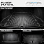 All Weather Cargo Liners for Tesla Model 3 Trunk Mats,Front Frunk and Rear Trunk Tray Mats Protector 2021 2022 2023 Accessories - Image 3