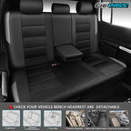 CAR PASS Memory Foam Back Car Seat Covers,Thick 3D Foam Mesh Bench Seat Covers Leather Metallic, Air Cool Rear Seat Cover Black Gray Aluminum Film, Comfort for Cars, Trucks, SUVs Automotive,Black Gray - Image 4