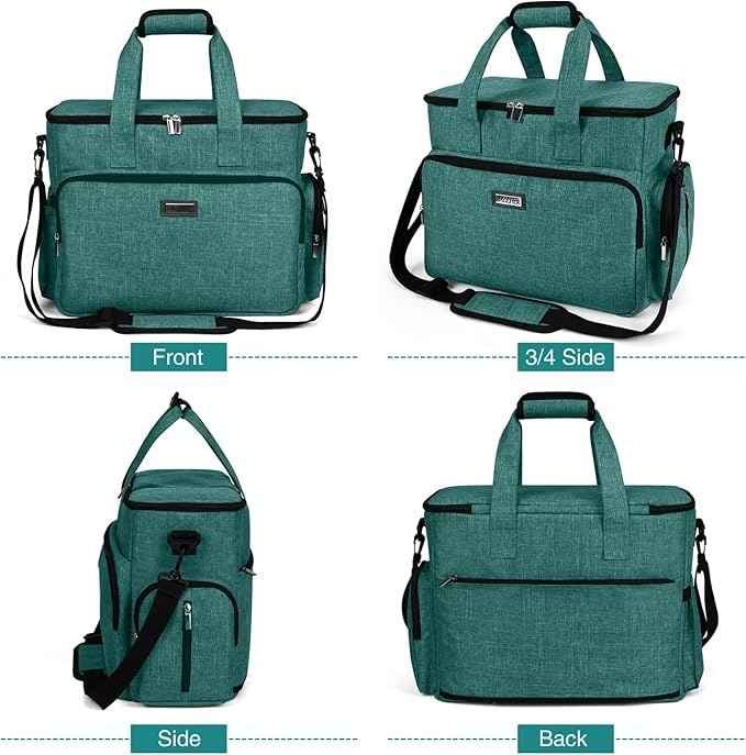 BAGLHER Dog Travel Bag, Airline Approved Pet Tote Organizer with Multi-Function Pockets, 2 X Food Storage Containers and 2 X Collapsible Bowls, Perfect Weekend Pet Travel Set for Dog, Cat Green - Image 2