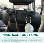 2PCS Car Seat Headrest Hooks, Car Purse Hook for Car, Cute Bow Car Rear Seat Storage Hooks, Interior Decorating Accessories for Purses, Bags, Umbrellas (Black) - Image 6