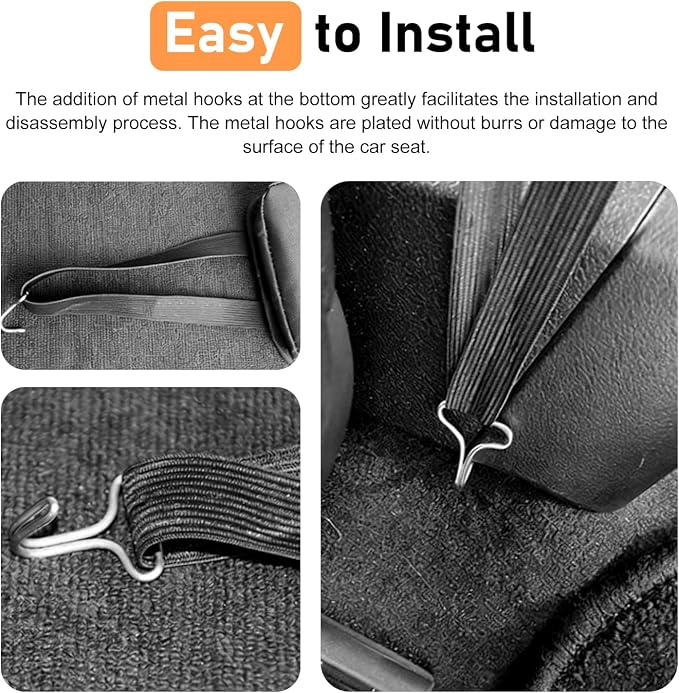 Car Seat Storage Hanging Bag, Multi-Pocket Seat Side Organizer with Mesh Pocket, Multifunctional Storage Pouch for Phone Wallet Glasses Drink, Universal Car Holder for Sedans SUVs Trucks - Image 5