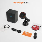 APPS2Car Magnetic Car Phone Mount - Designed Only for MagSafe iPhone 17-12 Series, Orange/Black Data Cable (Random) - Image 6