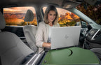 AutoExec Roadmaster Car Desk and Portable Workstation with Phone Vent Clip, Army Green - Image 11