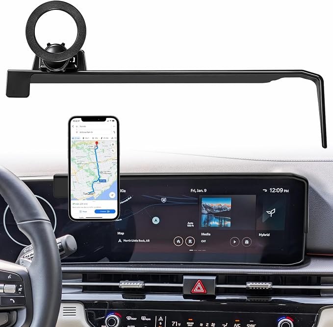 Car Phone Holder for Kia Sportage 2026 Accessories 12.3-in Screen | 2026 Kia Sportage Cell Phone Mount for Magsafe iPhone, 360° Hands-Free No Air Vent Blockage One-Hand Operation Stable Stand by MOCHENT