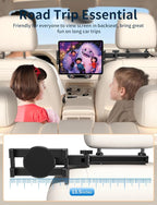 Tablet Holder for Car Headrest, ipad Car Holder Back Seat, Road Essentials | 3 in 1 Adjustable Extension Arm, 360 rotation, ipad Holder for Car for Kids, fits 4.7-12.9" iPad Pro, Air, Mini, Galaxy, Fire - Image 2