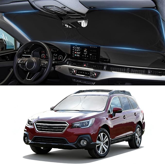 Sun Shade for Subaru Outback 2015-2018 2019 Windshield Sunshade Sun Visor | for Outback Accessories Front Window Cover Shield Car Protector Block UV Ray Heat by BOODANCARS