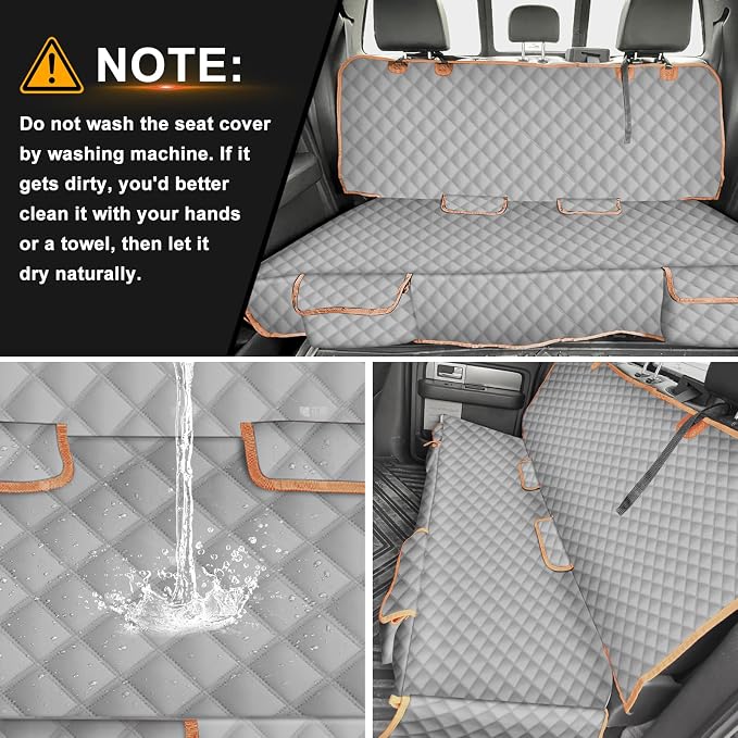 Dog Car Seat Cover for Mid-Size Truck, 600D Waterproof | for Toyota Tacoma/Hilux, Ford Ranger, Chevy Colorado/GMC Canyon, Nissan Frontier, Honda Ridgeline, Jeep Gladiator - Image 6