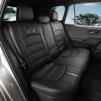 Faux Leather Seat Covers for 2022-2026 Toyota Corolla Cross,Non-Hybrid | Full Set Suv Seat Cushion for Corolla Cross L/XLE/LE,Luxury Waterproof Car Seat Protector,Factory Look,Black-Carbon - Image 4