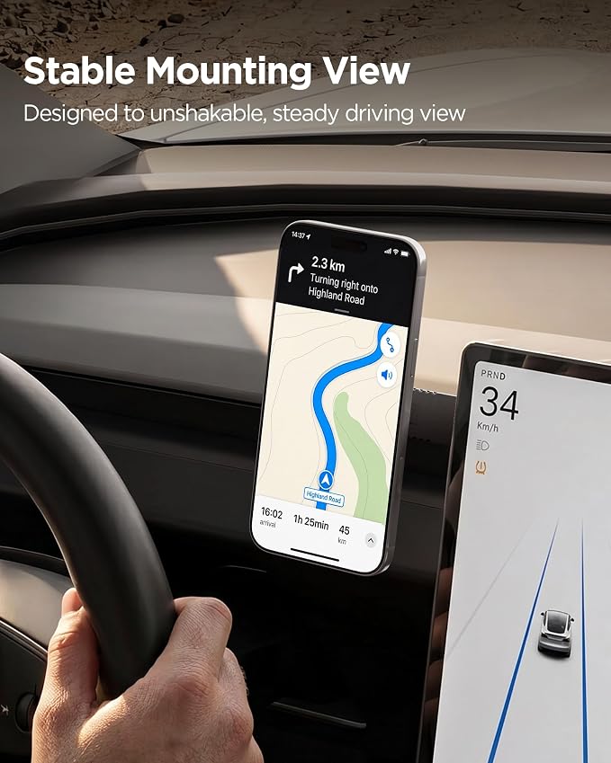 Spigen Magnetic Magsafe Car Mount [Extendable Arms] Car Phone Mount with 360° Rotation, Strong Magnetic Hold for iPhone 17 16 15 14 13 12 PixelSnap Pixel 10 Pro XL Fold - Dashboard - Image 7