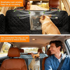 PETTALK Deluxe 2 Sided Dog Car Cover for Back Seat,Waterproof Protector | Hammock Cover Double Comfort 4 Season,Durable Heavy Duty,Anti Scratch,Non-Slip,Odorless,Car SUV Truck,Dog Seat Belt Included - Image 8