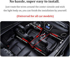 Car LED Light Strips, 4 in 1 8 Color Vehicle Interior Atmosphere Lamp with Ciagrette Lighter Adapter & Music Mode, Automotive Ambient Light Stripping, Universal Auto Accessories - Image 5