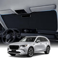 Large Windshield Sun Shade for Mazda CX 90 2024-2026, 7-Layer Heavy-Duty & Blocks UV Rays, 3D Scanned Custom Fit, Keep Interior Cooler, Easy Storage & Foldable SUV Accessories, No Sagging by Zanch