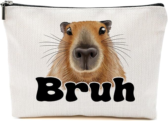 Capybara Makeup Bag, Capybara Gifts for Women Capybaras Lovers Cosmetic Bag | Travel Organizer Bags Makeup Pouch, Capybara Stuff Animal Lovers Gifts for Girls Friend Sisters Christmas birthday Gifts by Unknown