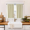 RYB HOME 100% Blackout Short Curtains for Small Window, Thermal Insulated | Total Room Darkening, Noise Reducing, Curtains for Basement Bathroom RV Cars, W29 x L45, Beige, 2 Panels by RYBHOME