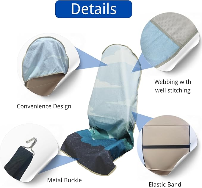 Waterproof Car Seat Cover for Front Seats, Protector for Cars SUVs Trucks, Sweat Towel Seat Covers Bucket for Gym,Workout,Beach,Hiking,Running and Swimming (Mountains, 2PCS) - Image 3