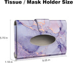 CaseBot Car Visor Tissue Holder, Sun Visor Napkin Holder, Mask Holder, PU Leather Backseat Tissue Box for Truck SUV, Lilac Marble - Image 7
