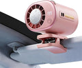 2026 Car Clip on Fan Air Conditioner with Led Display (Pink) | Mini Clip Fan Portable Personal Clip-On Air Conditioner for Shirt Silent Rechargeable Exhaust for Kitchen by Unknown