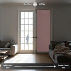 RYB HOME Blackout Door Curtain for Patio Front Tricia French Door Window | Thermal Insulated, Self Adhesive, Privacy, For Patio Kitchen Front Entry Front Back Door Glass Window, W30 x L69, 1 Panel - Image 5