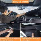 Windshield Sun Shade for Jeep Wrangler JK 2007-2018, Foldable Heat Shield with UV Protection, Custom Fit for 2/4 Door Models, Car Window Visor Accessories - Image 7