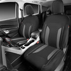CAR PASS 3D Air Mesh Car Seat Covers Front Seats Low Back Bucket, Breathable Sporty Mesh in Summer Airbag Compatible Universal Fit 95% Automotive SUV,Truck,Sedan Interior Protector, Black Gray 2PCS - Image 5